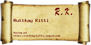 Ruttkay Kitti névjegykártya